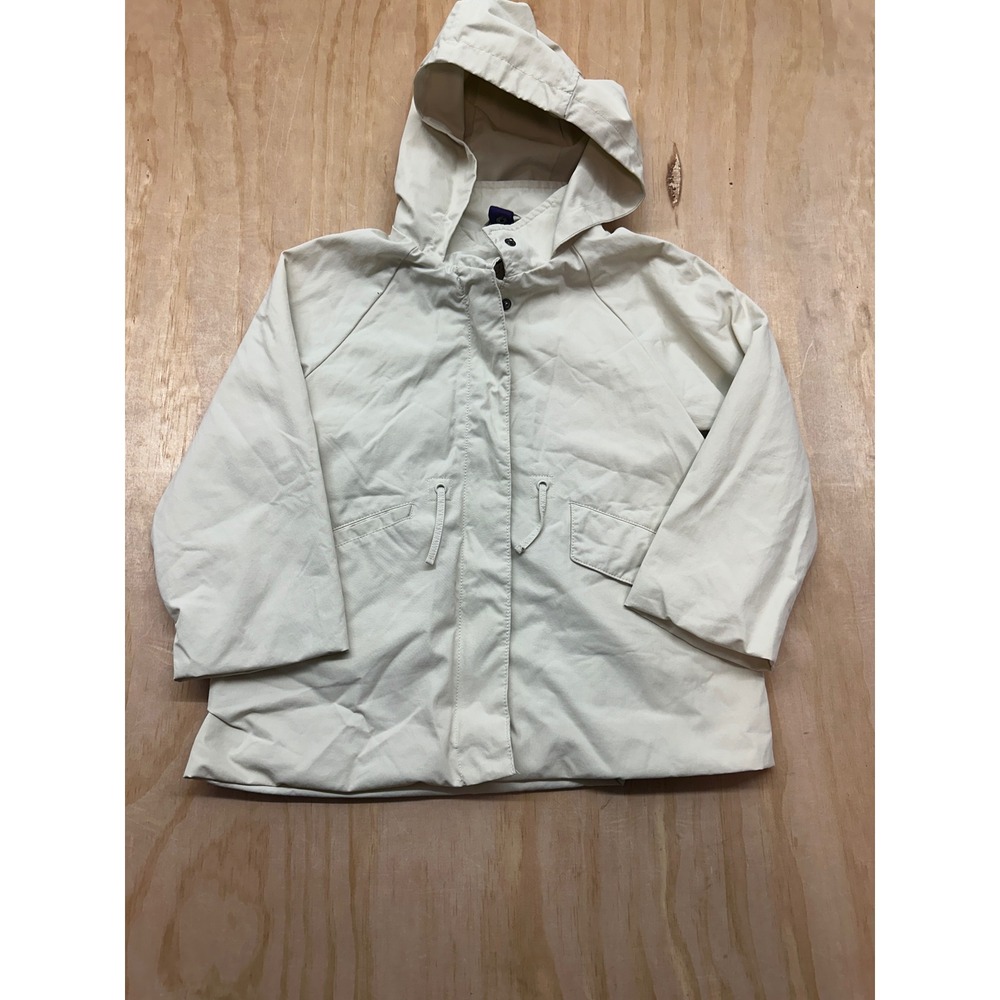 Zara Kids Hooded Parka Jacket Cream Off White Size 6 Years 116cm Full Zip Coat‎